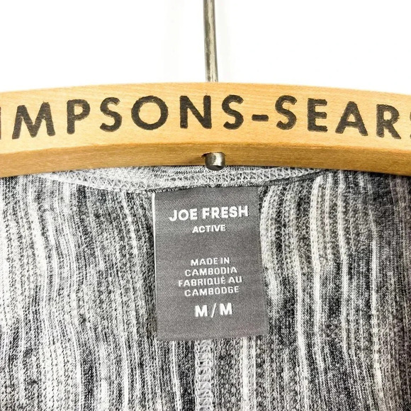 Joe Fresh Active Womens Medium Front Knot Knit Tank Top Heather Grey - Picture 3 of 5